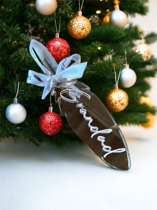 Acrylic Mirrored Personalised Feather image 0