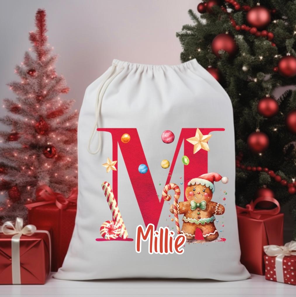 Personalised Initial Santa Sack image 3
