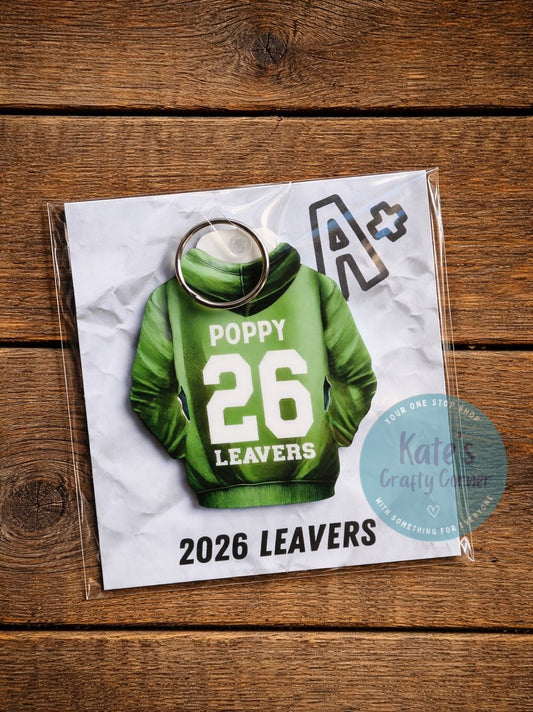 Personalised 2026 Leavers Hoody Keyrings