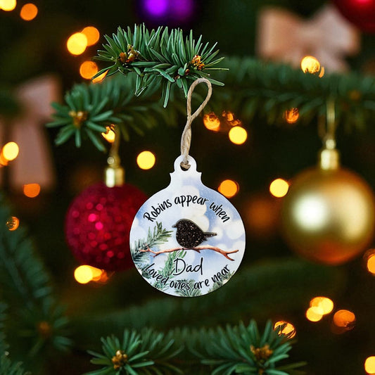 Robins Appear Personalised acrylic Decoration