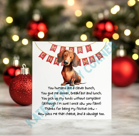 Mix and Match Dog Poem Christmas Card