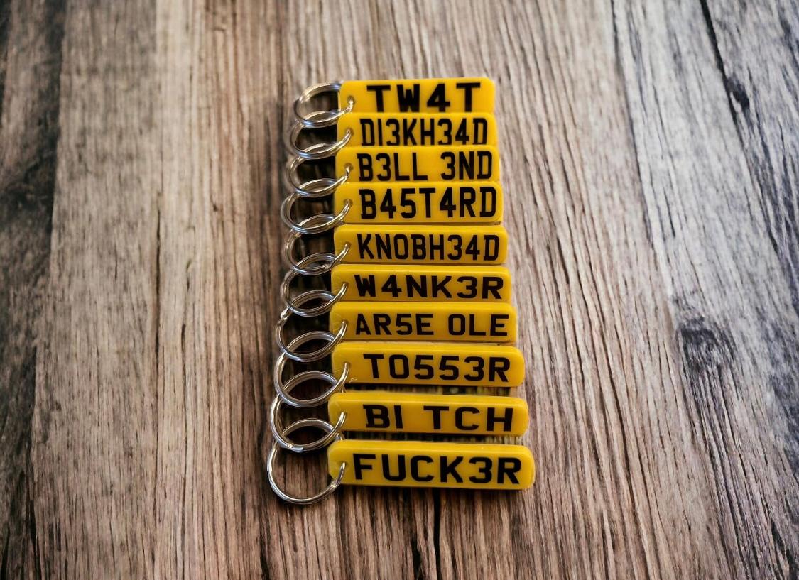 Number Plate Keyring